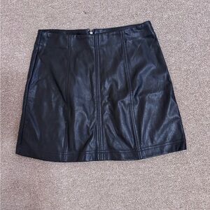 Faux Leather Skirt